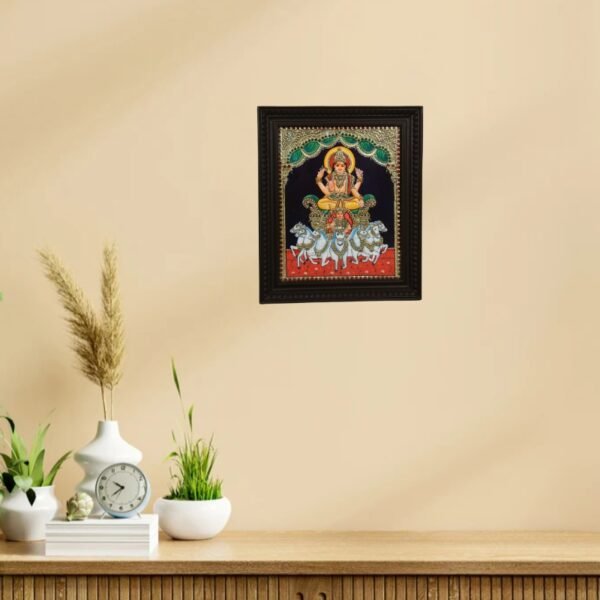 Surya Bhagavan Tanjore Painting - Image 2