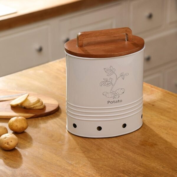Canny potato storage barrel with wooden lid - Image 2