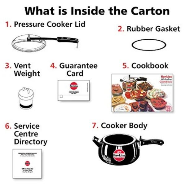 Hawkins CXT50 Contura Hard Anodized Induction Compatible Extra Thick Base Pressure Cooker, Black, 5L, 5 L - Image 2