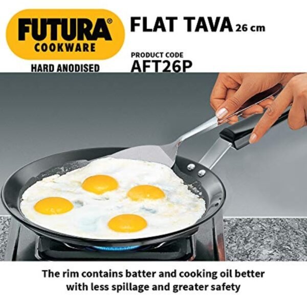 Futura Anodised Griddle, 10-inch Plastic Handle, Black - Image 4