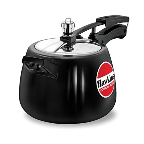 Hawkins CB40 Hard Anodised Pressure Cooker, 4-Liter, Contura Black