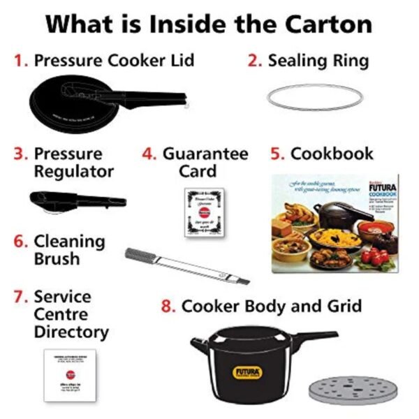 Hawkins Futura O60 Pressure Cookware, 6 L, Silver - Image 2