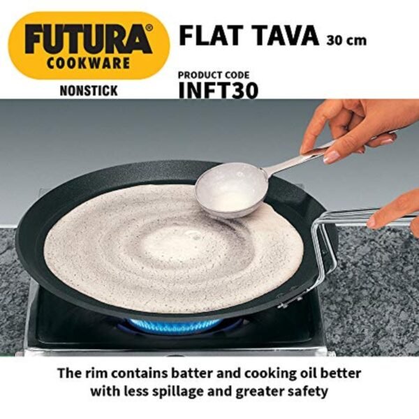 Hawkins IQFT30/INFT30 Tava, Dosa, Griddle, 12 Inch, Black - Image 4