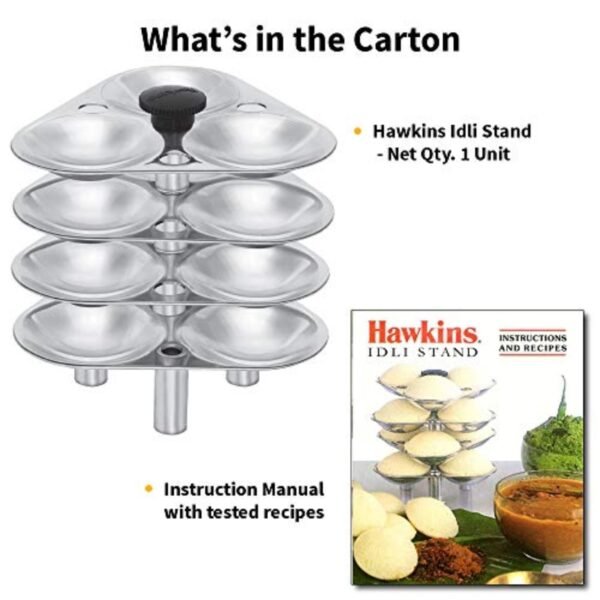 Hawkins Idli Stand for Pressure Cooker, 5-Liter, Small, Metallic - Image 2
