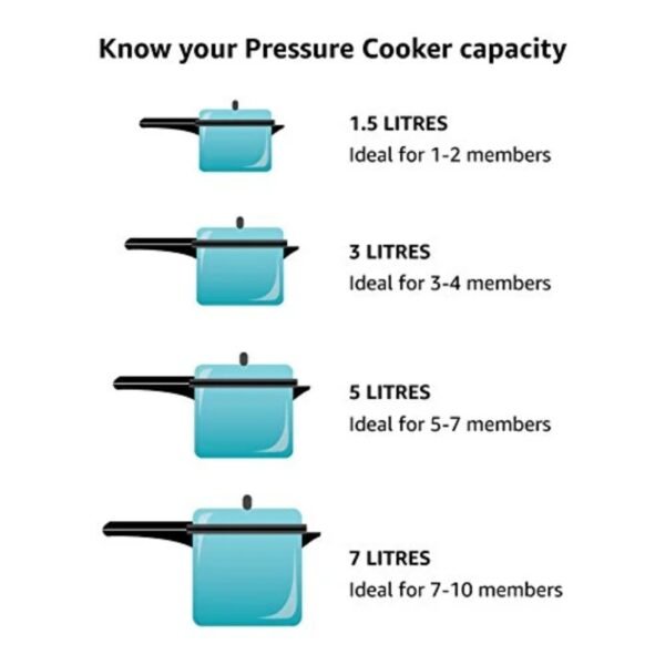 Hawkins Miss Mary Aluminium Pressure Cooker, 8.5 Litres - Image 2