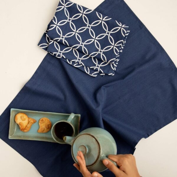 Indigo Swirl 100% Cotton Dish Towel Set of 2
