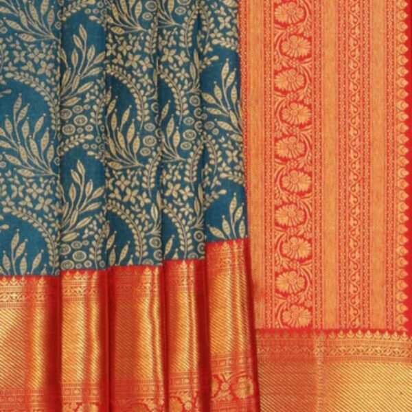 Kanchipattu Silk Blue Saree