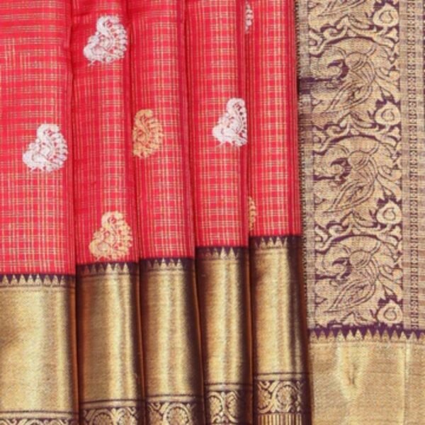 Kanchipattu Silk Red Saree