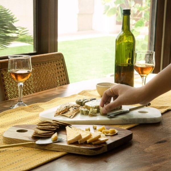 Natural Duo Wood and Marble Chopping Boards - Image 2
