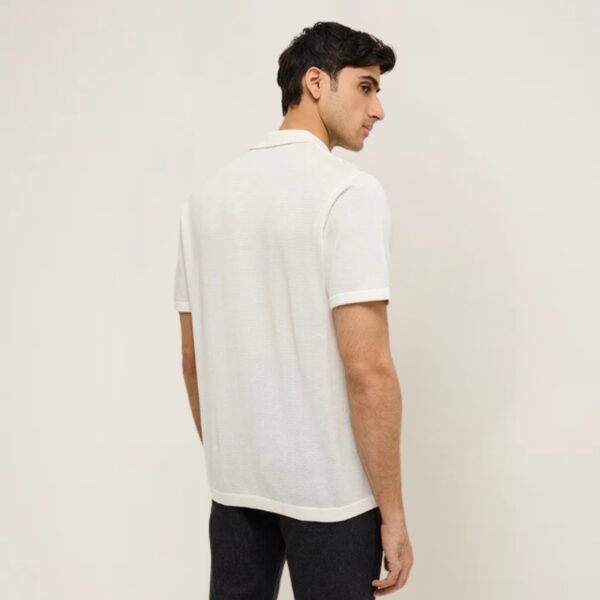 Ascot Off-White Striped Relaxed-Fit Cotton Shirt - Image 4