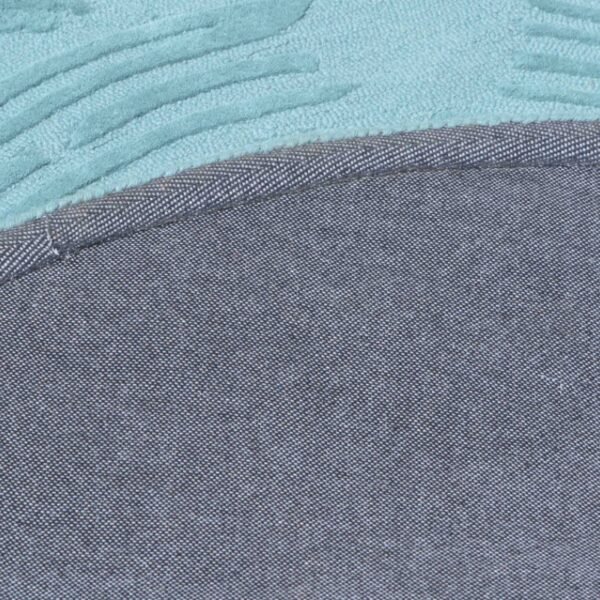 Blue Color Traditional Hand Tufted Round Wool Carpet(5 X 5 Feet) - Image 3