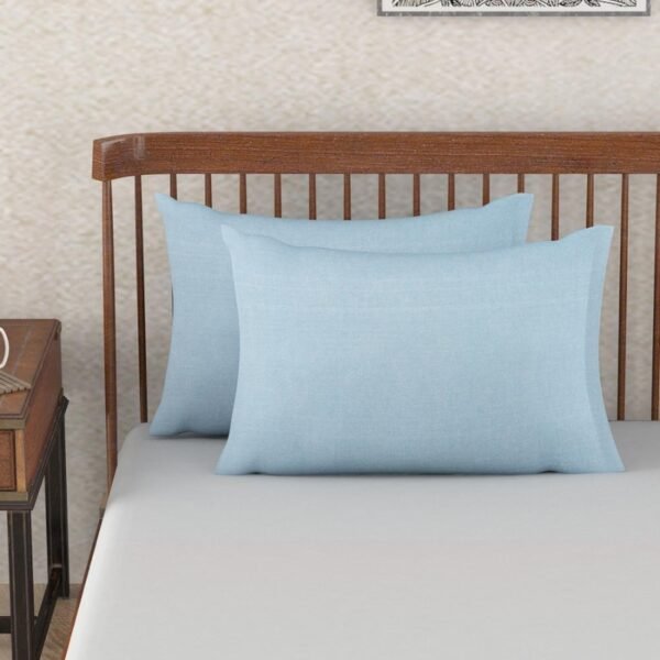 Blue Cotton Pillow Cover Set Of 2 - Image 3