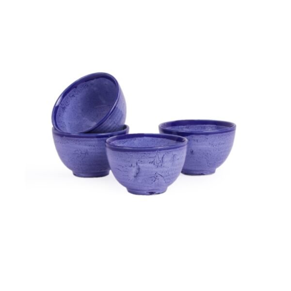 Blue Marble Dessert Bowl Set of 4 - Ice Cream Bowls