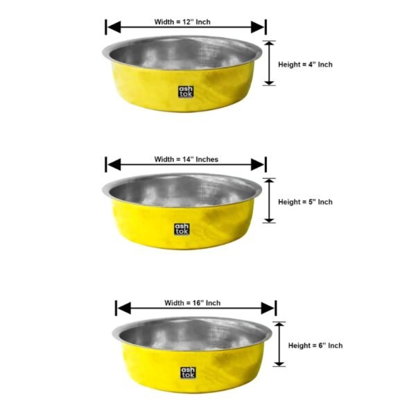 Brass Biryani Handi With Lid For Dum Biryani, Cooking Vessel - Image 2