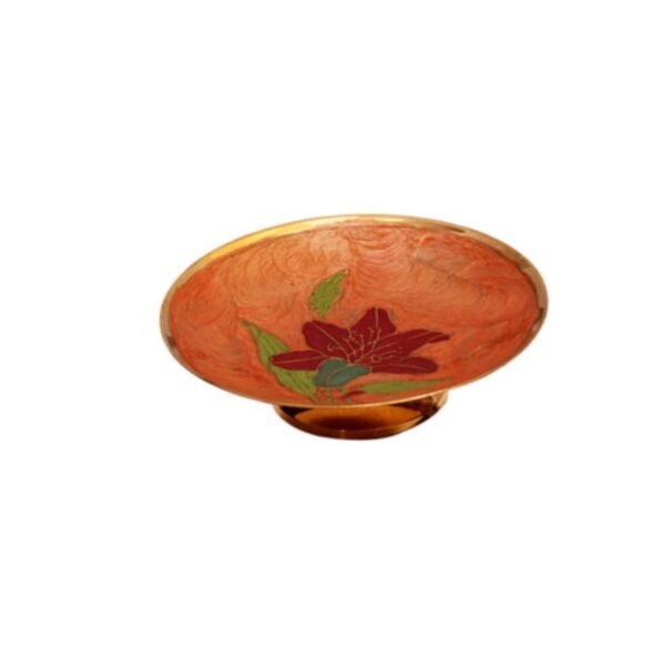 Brass Embossed Enamel Bowl (6 Dia)