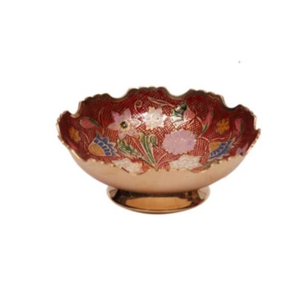 Brass Embossed Enamel Bowl (6 Dia)