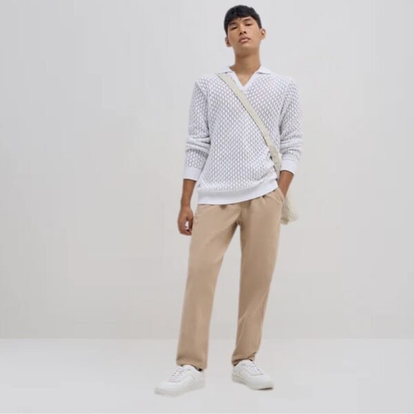 ETA White Knit-Textured Relaxed-Fit T-Shirt - Image 2