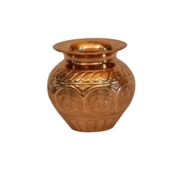 Embossed AstaLakshmi On Copper Kalasa (7)