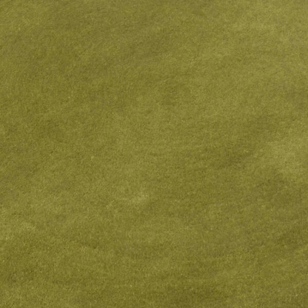 Green Color Solid Hand Tufted Round Wool Carpet - Image 3