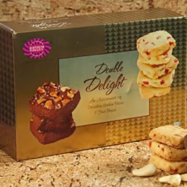 Double Delight ( Gold ) Fruit & Chocolate Cashew (30 Pcs)