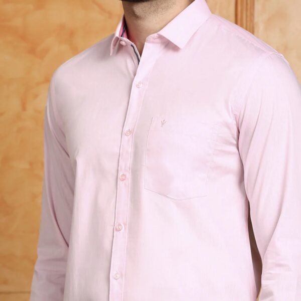 Men 100% Cotton Shirt Light Pink G115 - Image 2