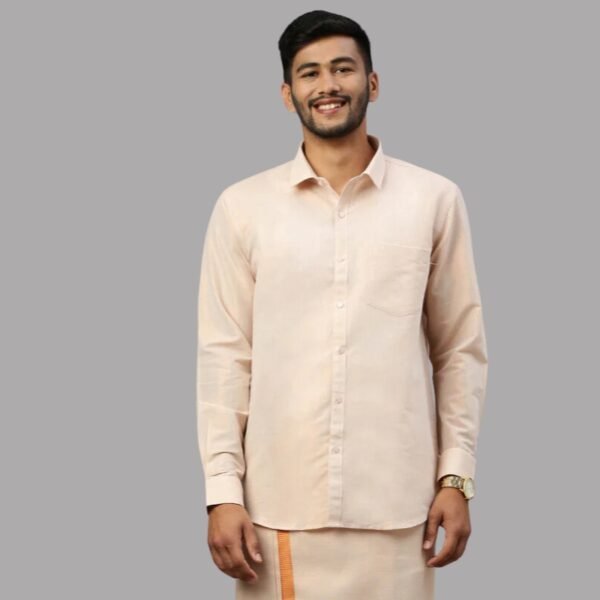 Men Copper Tissue Shirt Sankalpam