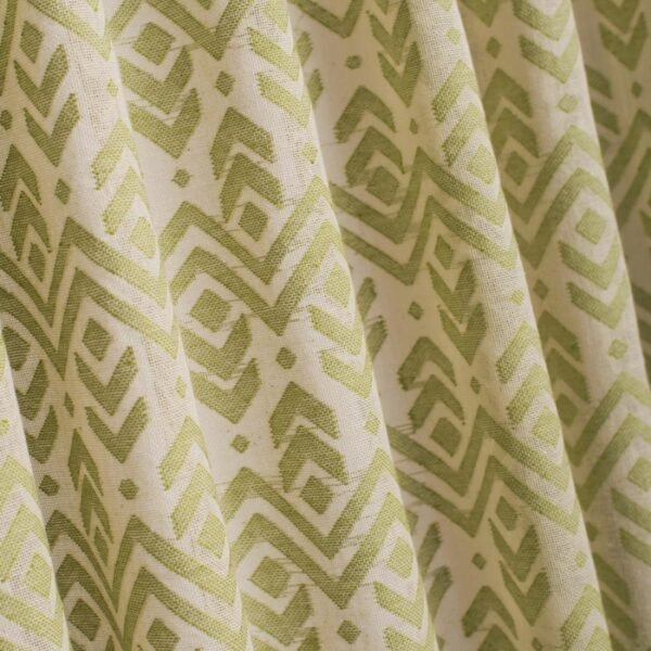 Natural Cotton Blend Woven Curtain - Image 2