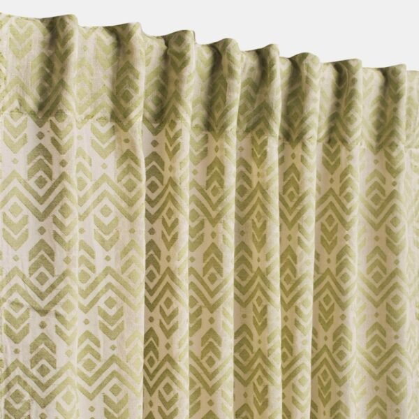 Natural Cotton Blend Woven Curtain