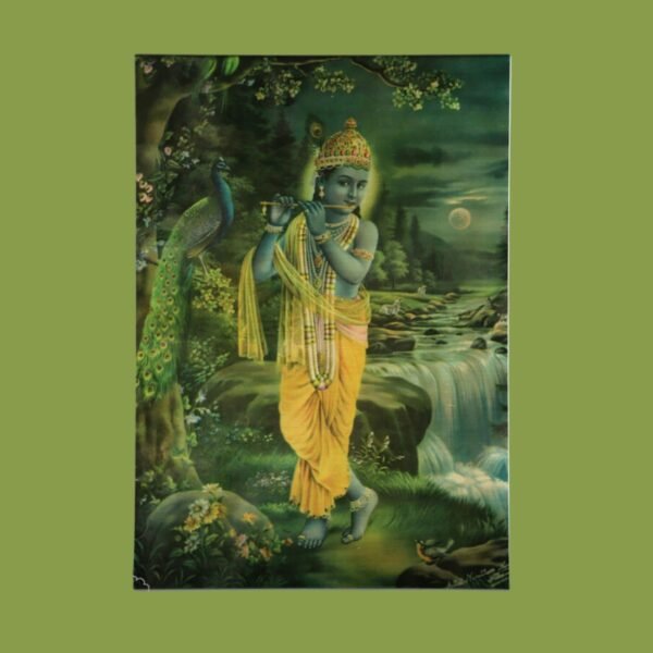 Oleograph Print Frame - Krishna - Image 2