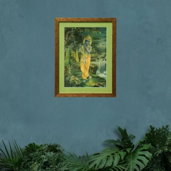 Oleograph Print Frame - Krishna
