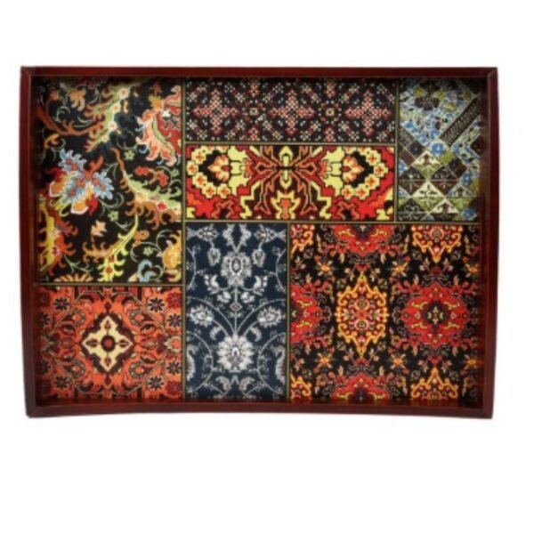 Oriental Teak Wood Large Serving Tray - Image 4
