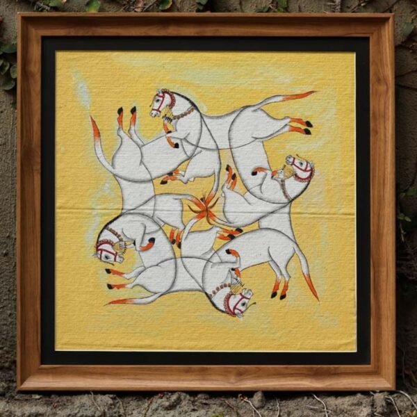 Original Horse Painting with Frame - Image 2