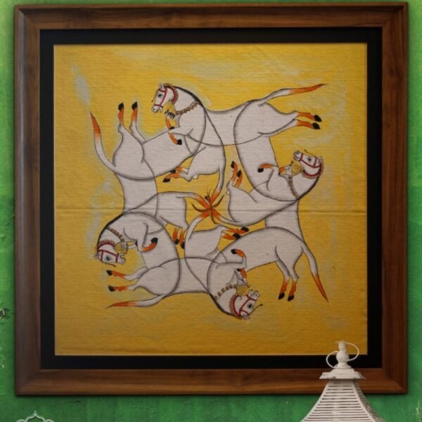 Original Horse Painting with Frame