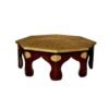 Pure Brass Sheet Handcrafted Chowki 8 Sided Polygon Chowki
