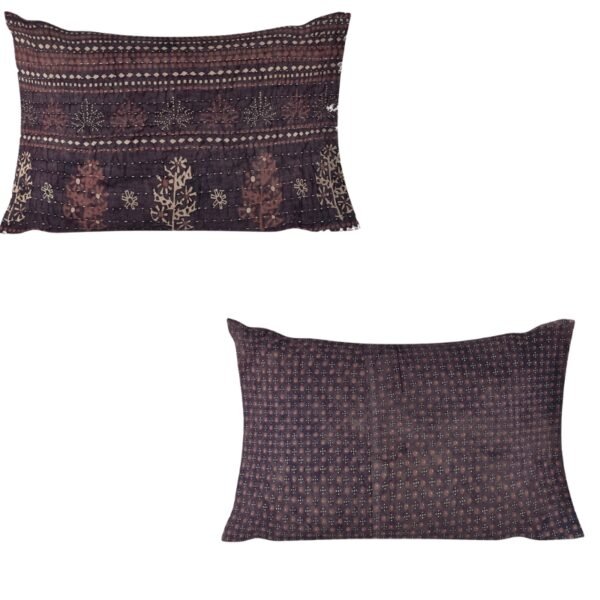 Red Brown Sarina Cotton Printed Pillow Cover Set Of 2