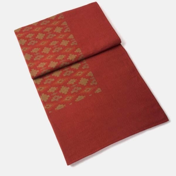 Red Cotton Woven Double Bed Cover