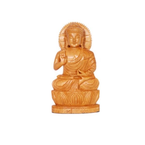 Wooden Carved Budha (8x4x2 inch)