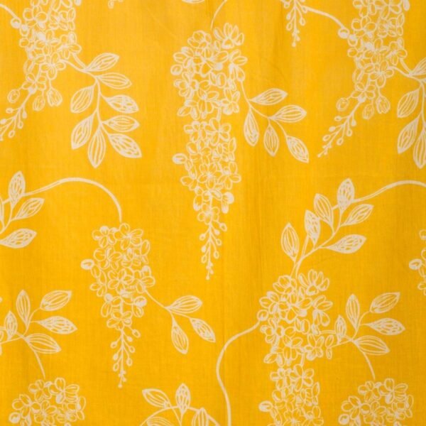 Yellow Cotton Printed Amaltas Curtain - Image 3