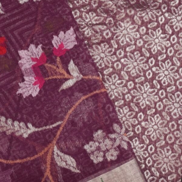 A Lustrous Kota Purple Saree - Image 2