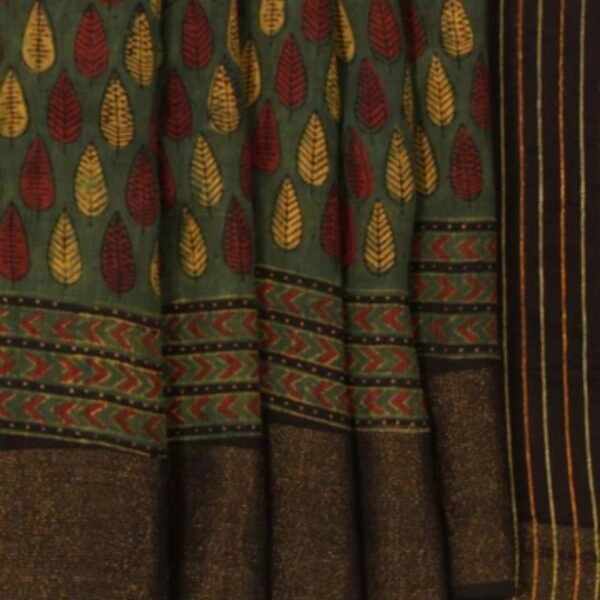 Ajrakh Printed Saree