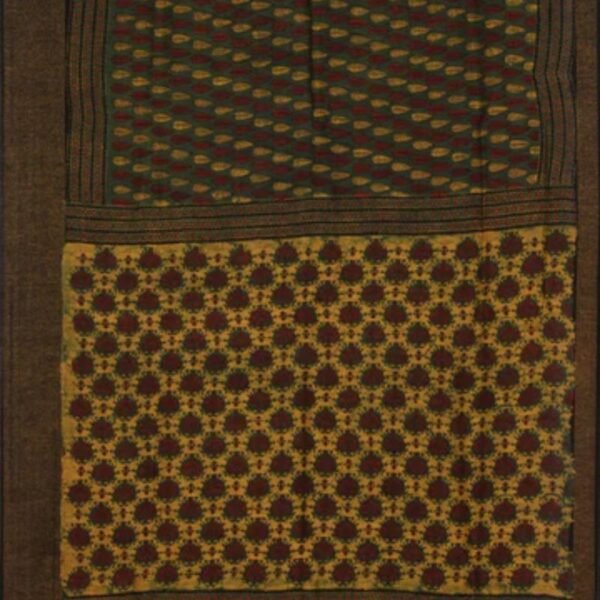 Ajrakh Printed Saree - Image 3