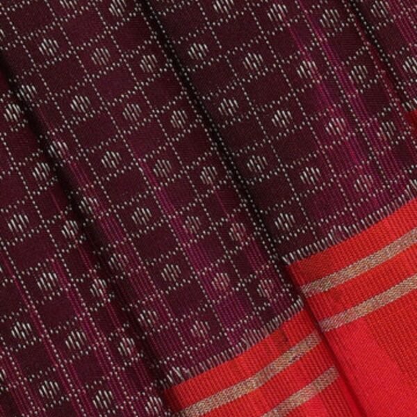 Manipur Silk Deep Wine Saree - Image 2
