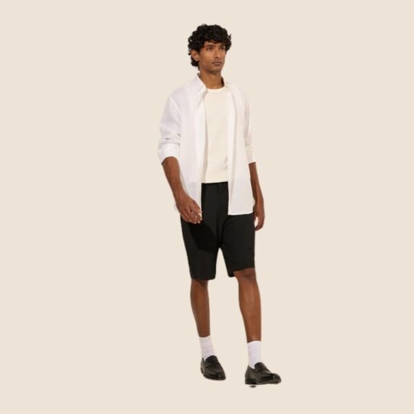 Ascot White Relaxed-Fit Linen Shirt
