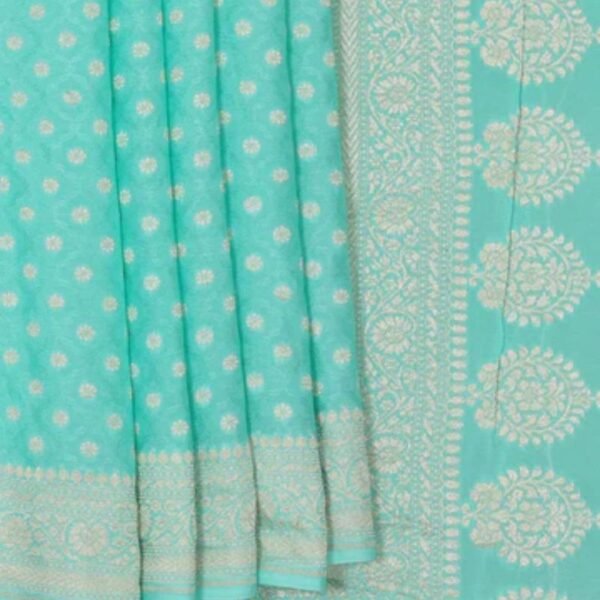 Banarasi Georgette Light Sea Blue Saree