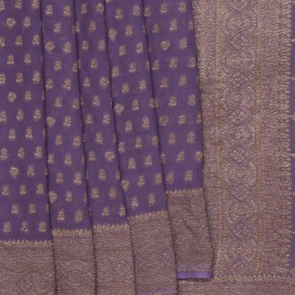 Banarasi Georgette Purple Saree
