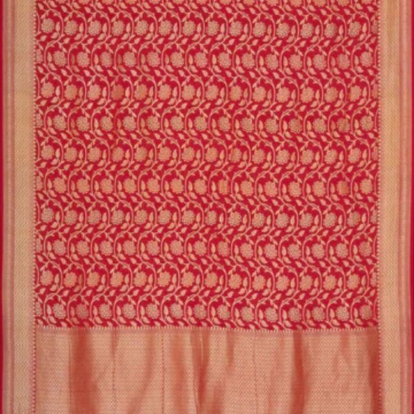 Banarasi Georgette Rani Pink Saree - Image 3