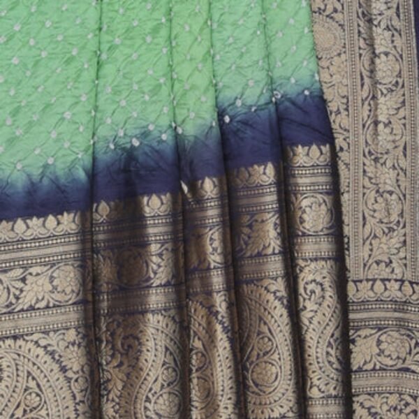 Bandhani Mint Green Saree