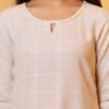 Biege Yarn-Dyed Checker Kurta - Image 2
