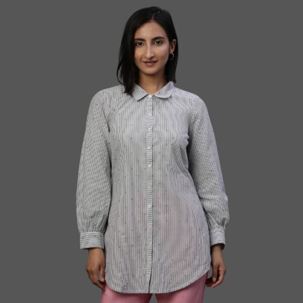 Black Yarn-dyed Dobby Shirt
