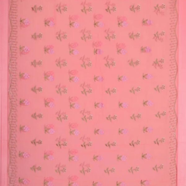 Chiffon Pretty Pink Saree - Image 3